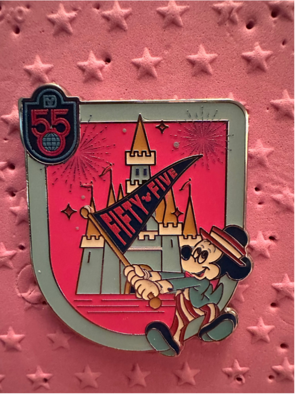Disney Mickey Mouse 55th Anniversary Castle Pin Attractions Mystery